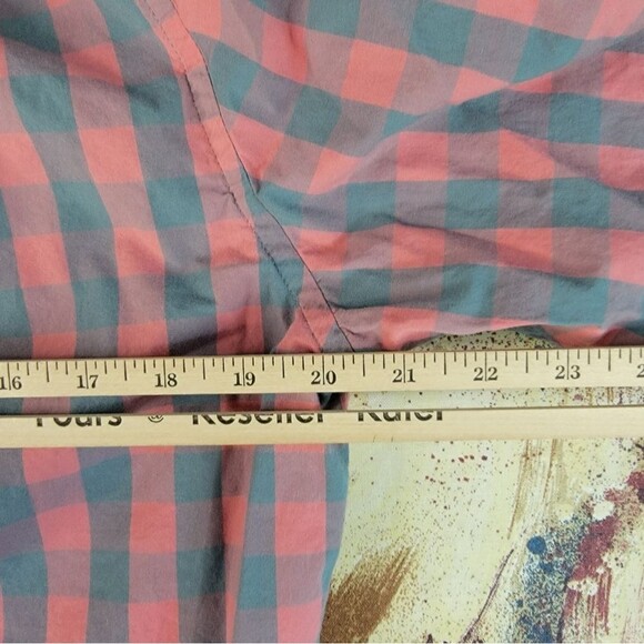 Mens J Crew Mercantile Flex Pink & Green Long Sleeve Shirt MEDIUM/ NICE - Picture 11 of 12